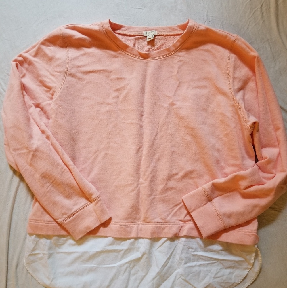 EUC J. Crew Mixed Media Sweatshirt / Sz XXL
